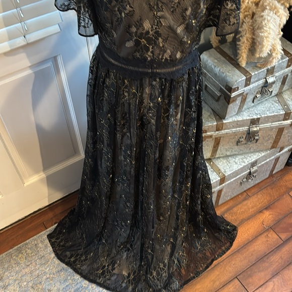 NWT! Adrianna Papell Women's Metallic Lace Dress w/ Tag - Picture 11 of 15